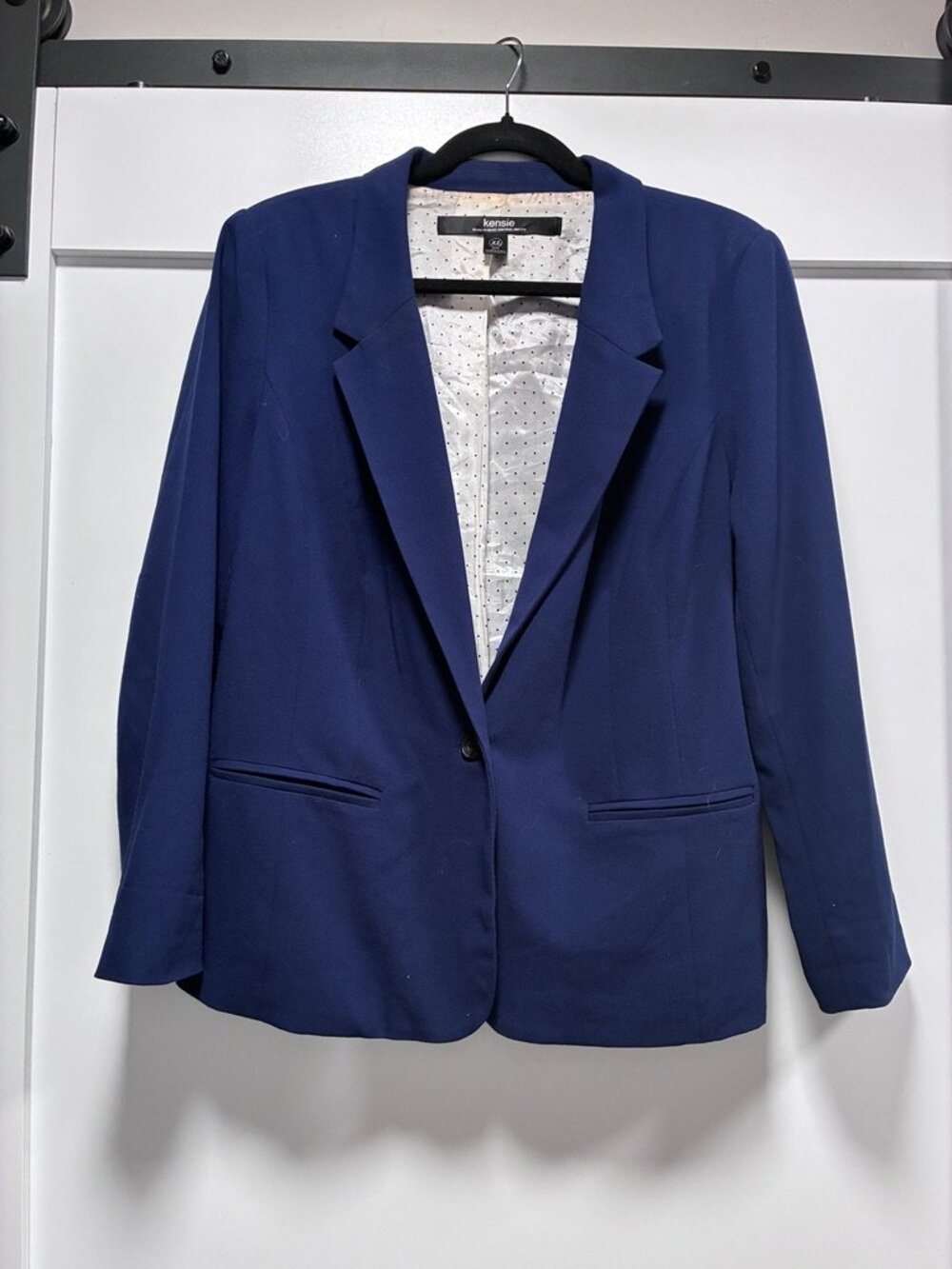 Kensie Navy Blue One-Button Blazer XL